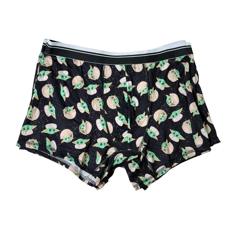 Mens Star Wars Grogu Boxer Brief 3 Pack Underwear  Size Black Galaxy‎ 2XL